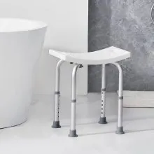 VEVOR Shower Chair, Adjustable Height Shower Stool with Built-in Handles, Shower Seat for Inside Shower or Tub, Non-Slip Bench Bathtub Stool Seat for Elderly Disabled Handicap, 158.8 kg Capacity
