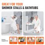 VEVOR zuhanyszék, állítható magasságú zuhanyszék, zuhanyülés belső zuhanyhoz vagy kádhoz, csúszásmentes pad kádszékes idős mozgássérültek számára, 158,8 kg kapacitás