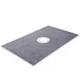 VEVOR Shower Curb Kit, 38\"x60\" Watertight Shower Curb Overlay with 4\" PVC Central Bonding Flange, 4\" Stainless Steel Grate, 2 Cuttable Shower Curb and Trowel, Shower Pan Slope Sticks Fit for Bathr