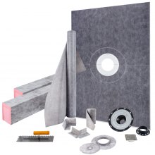 VEVOR Waterproofing Shower Kit Shower Kit Tray 38''x60'' with Central Drain PVC