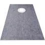 VEVOR Shower Curb Kit 38" x 60" Watertight Shower Curb Overlay with 4\" PVC Offset Bonding Flange, 4\" Stainless Steel Grate, 2 Cuttable Shower Curb and Trowel, Shower Pan Slope Sticks Fit for Bathr