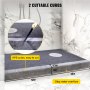 Vevor 38''x60'' Shower Kit With Shower Tray & Curb With Offset Drain Kit Pvc