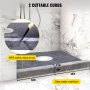 VEVOR Kit de douche imperméabilisant 48''x48'' Kit de douche receveur avec drain central ABS
