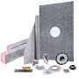 VEVOR shower curb kit includes waterproof panels, drainage accessories, and trowel.