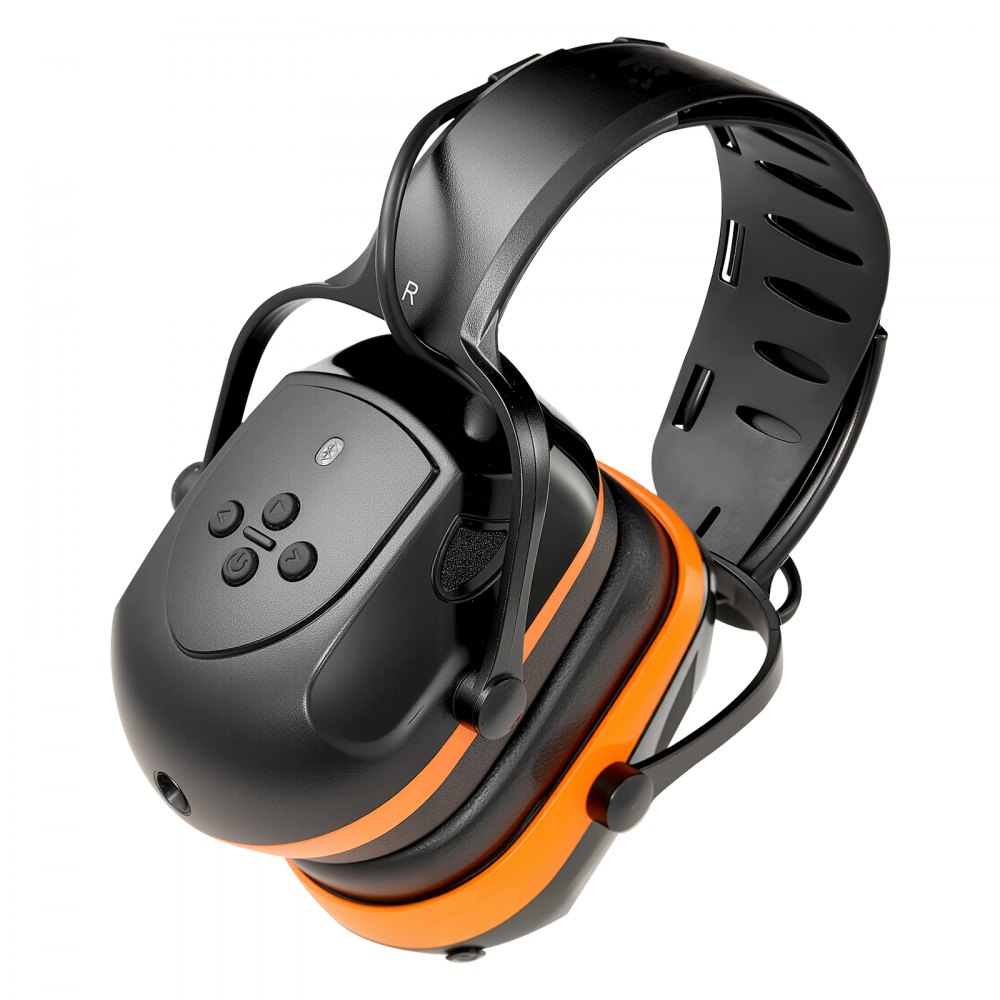 VEVOR Safety Earmuffs, Electronic Ear Muffs with 5.1 Bluetooth Technology Ear Protector, Noise Reduction Headphone NRR23dB, Hearing Protection Earmuffs for Shooting, Manufacturing and Lawn Mowing