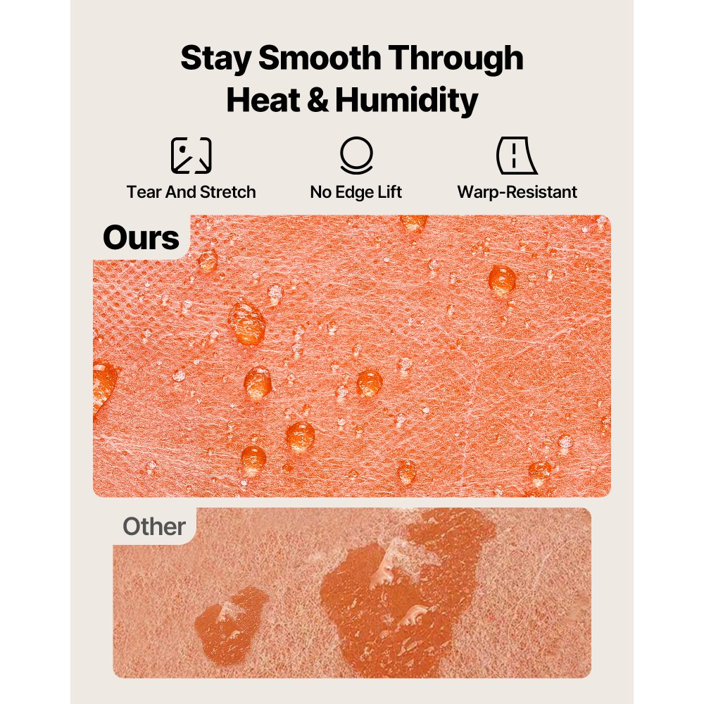 VEVOR Waterproof Membrane for Shower, 0.13 x 30 m 3.84 m² Waterproofing Tile Membrane, 0.5mm Thick Polyethylene Fabric Roll, Easy to Cut for Bathroom, Kitchen, Sauna, Corners, Niches, Tile Joints