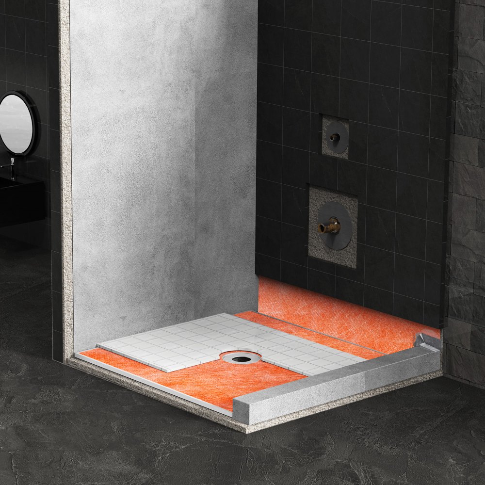 VEVOR Waterproof Membrane for Shower, 0.13 x 30 m 3.84 m² Waterproofing Tile Membrane, 0.5mm Thick Polyethylene Fabric Roll, Easy to Cut for Bathroom, Kitchen, Sauna, Corners, Niches, Tile Joints