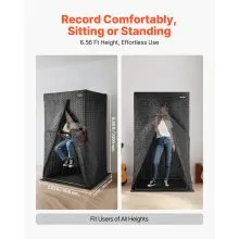 6.56 ft Portable Vocal Booth Pro-Grade Recording Studio for Echo-Free Vocals