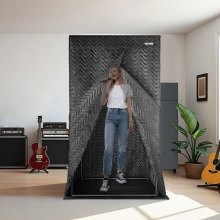 6.56 ft Portable Vocal Booth Pro-Grade Recording Studio for Echo-Free Vocals