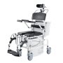 VEVOR Shower Wheelchair 17.5in/44.5 cm Al Alloy Bathroom Wheelchair for Disabled Adult