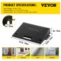 VEVOR Rubber Threshold Ramp, 2 Packs 1 Channel Doorway Ramp, 4" Rise Recycled Rubber Rated 11000 Lbs Load Capacity, Non-Slip Surface for Wheelchair and Scooter
