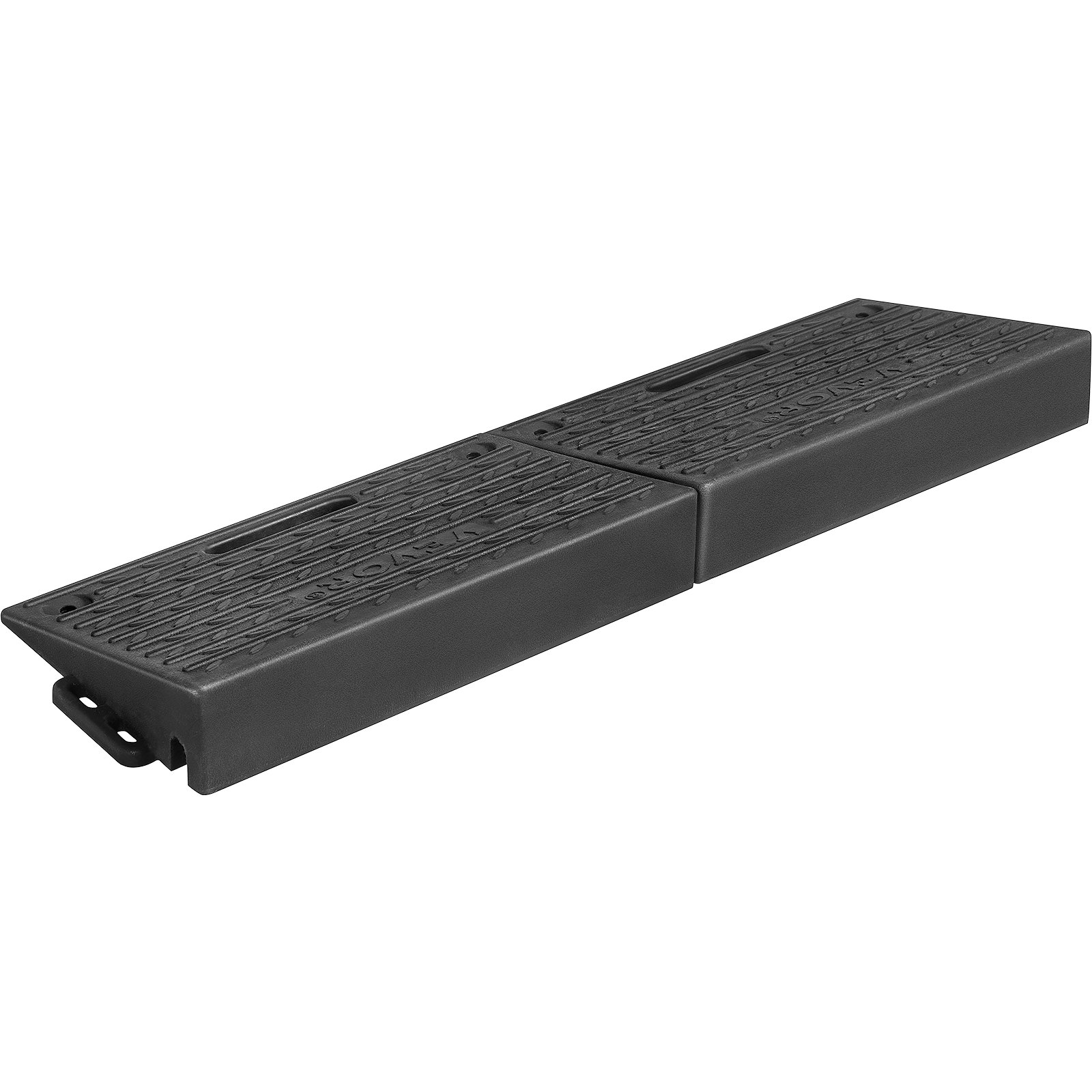 VEVOR rubber threshold ramp, black textured surface, designed for doorways and wheelchair access.