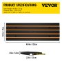VEVOR Driveway Curb Ramp, 3 Pack 1 Channel Heavy Duty Curb Bridge, 22046 Lbs/ 10 Ton Capacity Rubber Driveway Curb Bridge, 2.6" Rise Ramp for Driveway, Loading Dock, Garage, Sidewalk, Car