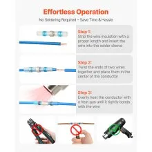 VEVOR 330PCS Heat Shrink Butt Connectors Waterproof Solder Seal Wire Connectors