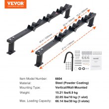 VEVOR Trimmer Rack, 3 Place Weeder Trimmer Rack, Trim Holder Trailer Rack with Zinc Alloy Password Lock, Wall-mounted or Mount on Enclosed Trailer Landscape Weed Eater, Pair