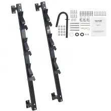 VEVOR Trimmer Rack, 3 Place Weeder Trimmer Rack, Trim Holder Trailer Rack with Zinc Alloy Password Lock, Wall-mounted or Mount on Enclosed Trailer Landscape Weed Eater, Pair