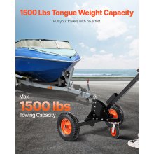 1500lbs 2-in-1 Trailer Dolly 22 and 26 in Adjustable Height 2in Ball with Caster