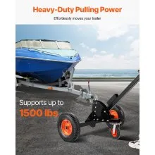 1500lbs 2-in-1 Trailer Dolly 22 and 26 in Adjustable Height 2in Ball with Caster