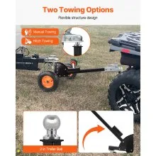 1500lbs 2-in-1 Trailer Dolly 22 and 26 in Adjustable Height 2in Ball with Caster