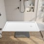 VEVOR Shower Pan, 60″ L x 30″ W Single Threshold Shower Base, Rectangle Acrylic & PVC Showering Base in White, Slip-Resistant Showering Pan Bases with Drain & Cover for Bathroom, Right Drain Location