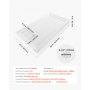VEVOR Shower Pan, 60″ L x 32″ W Single Threshold Shower Base, Rectangle Acrylic & PVC Showering Base in White, Slip-Resistant Showering Pan Bases with Drain & Cover for Bathroom, Left Drain Location