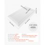 Plato de ducha VEVOR de 152 cm de largo x 81 cm de ancho con umbral único, rectangular, de acrílico y PVC, color blanco, antideslizante, con desagüe y tapa para baño, con desagüe a la derecha.