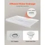 VEVOR Shower Pan, 60″ L x 36″ W Single Threshold Shower Base, Rectangle Acrylic & PVC Showering Base in White, Slip-Resistant Showering Pan Bases with Drain & Cover for Bathroom, Center Drain Location