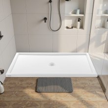 VEVOR Shower Pan 60″ L x 36″ W Single Threshold Shower Base Center Drain