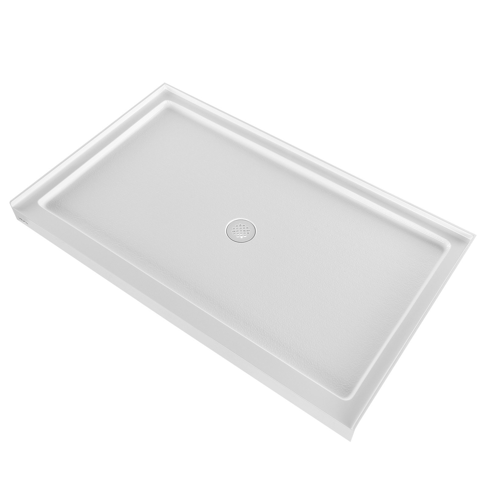 VEVOR Shower Pan, 60″ L x 36″ W Single Threshold Shower Base, Rectangle Acrylic & PVC Showering Base in White, Slip-Resistant Showering Pan Bases with Drain & Cover for Bathroom, Center Drain Location