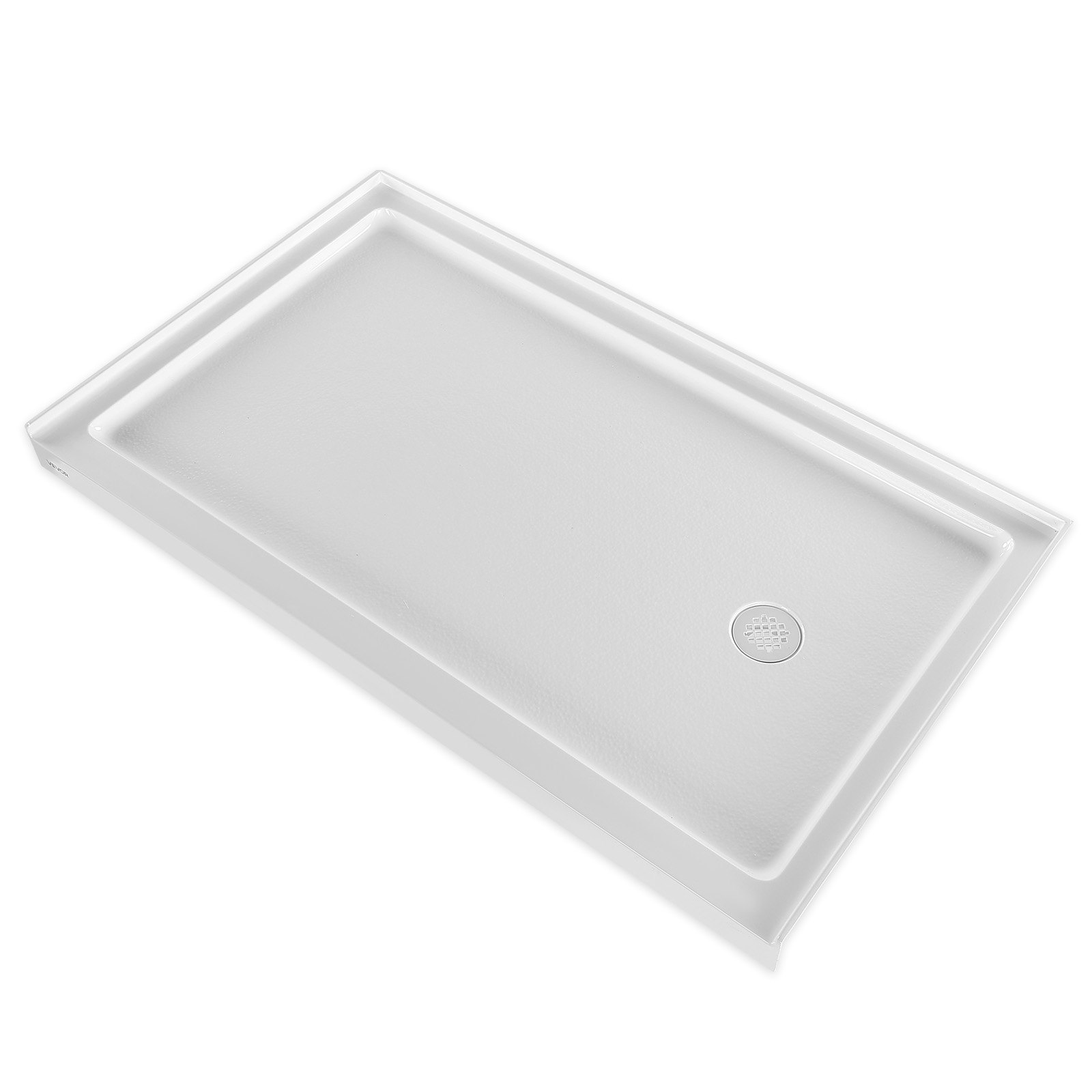 VEVOR Shower Pan, 60″ L x 36″ W Single Threshold Shower Base, Rectangle Acrylic & PVC Showering Base in White, Slip-Resistant Showering Pan Bases with Drain & Cover for Bathroom, Right Drain Location