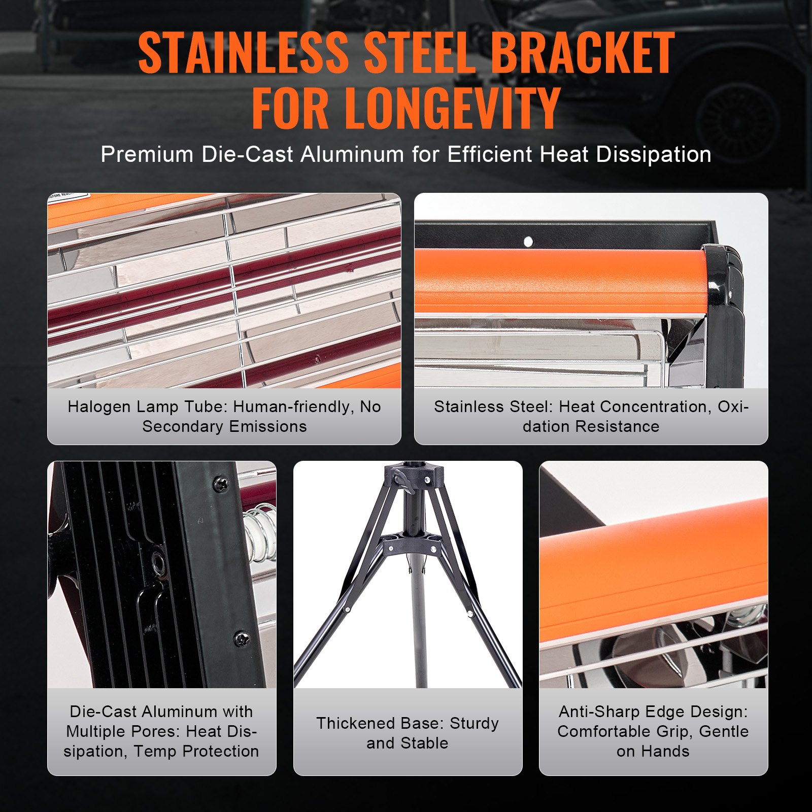 Λάμπα υπερύθρων VEVOR, φορητή/βάσης διπλής χρήσης, 2000W χρονισμού 0-90 λεπτών, αυτόματη θέρμανση φωτός σκλήρυνσης αυτοκινήτου με βάση στήριξης, θερμαντήρες θαλάμου ψησίματος με ψεκασμό 3,55 τετραγωνικών ποδιών, στεγνωτήριο χρωμάτων για επισκευή επί τόπου