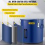 VEVOR Fryer Grease Bucket 10 Gal Oil Disposal Caddy Steel Fryer Oil Bucket w/Rust-proof Coating 37.9L Oil Transport Container w/Lid & Lock Clips Oil Caddy w/Filter Bag For Hot Cooking Oil Filtering