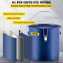 VEVOR Fryer Grease Bucket 6 Gal Oil Disposal Caddy Steel Fryer Oil Bucket w/ Rust-proof Coating 22.7L Oil Transport Container w/ Lid & Lock Clips Oil Caddy w/ Filter Bag For Hot Cooking Oil Filtering
