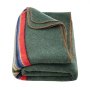 Wool Camping Blanket 64" x 88" Warm for Camping Hiking Travel Texture