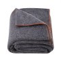 Wool Camping Blanket 64" x 88" Warm for Camping Hiking Travel Light Grey