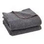 Manta de lana para camping VEVOR, grande y cálida, impermeable y resistente al viento, ignífuga, ideal para exteriores, picnics, senderismo, eventos deportivos y viajes. 162 x 223 cm (80 % lana), gris claro.