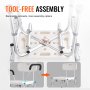 VEVOR Shower Chair, Shower Seat with Back, Adjustable Height Shower Stool, Shower Chair for Inside Shower Bathtub, Non-slip Bathroom Bench Bath Chair for Elderly Disabled Handicap, 158.8 kg Capacity