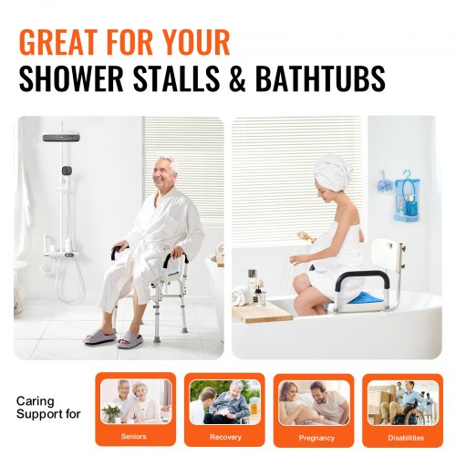Bion Shower Chair 002 | Height Adjustable Removable Backrest Anti-slip
