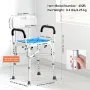 VEVOR Shower Chair Seat with Padded Arms and Back, Shower Stool with Reinforced CrossBar, Adjustable Height Bench Bath Chair for Elderly Disabled, Shower Chair for Inside Shower Bathtub, 400 lbs