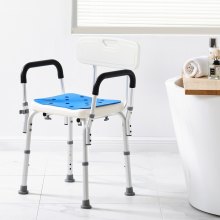 VEVOR 400lbs Shower Chair Bath Stool Seat Height Adjustable for Bathtub Shower