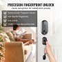 VEVOR Smart Lock, 5-in-1 Smart Door Knob, Keyless Entry Door Lock with Independent Handle, Fingerprint Deadbolt with App Control, Bluetooth Smart Lock, Biometric Door Lock, Keypad Digital Door Lock