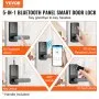 VEVOR Smart Lock, 5-in-1 Smart Door Knob, Fingerprint Deadbolt with App Control, Bluetooth Smart Lock, Keyless Entry Door Lock with Handle, Biometric Door Lock, Keypad Digital Door Lock for Front Door