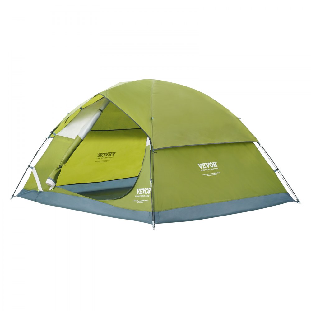 VEVOR Camping Tent, 7 x 7 x 4 ft Fit for 3 Person, Waterproof Lightweight Backpacking Tent, Easy Setup, with Door and Window, for Outdoor Family Camping, Hiking, Hunting, Mountaineering Travel