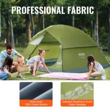 VEVOR Camping Tent, 7 x 7 x 4 ft Fit for 6 Person, Waterproof Lightweight Backpacking Tent, Easy Setup, with Door and Window, for Outdoor Family Camping, Hiking, Hunting, Mountaineering Travel