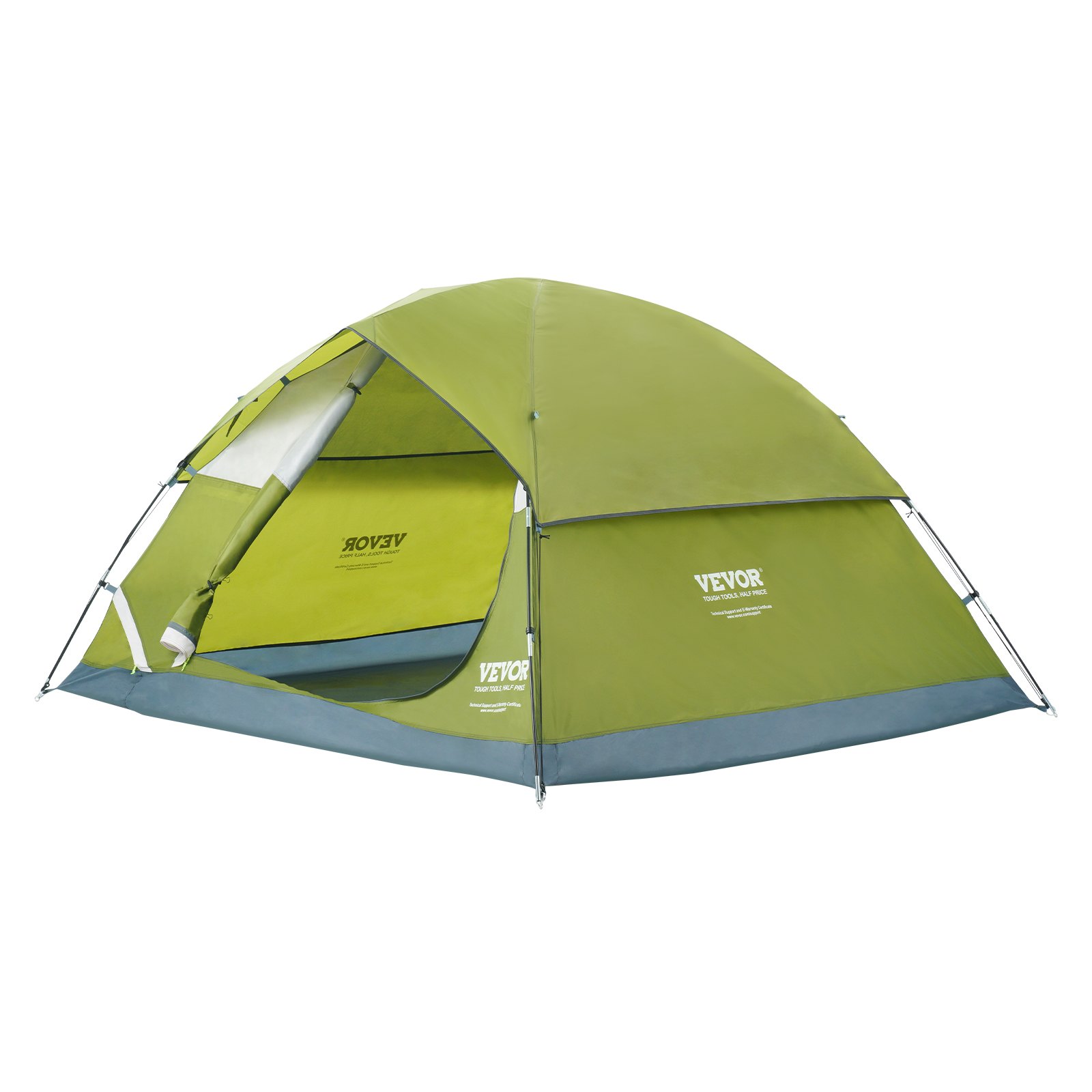 VEVOR Camping Tent, 7 x 7 x 4 ft Fit for 3 Person, Waterproof Lightweight Backpacking Tent, Easy Setup, with Door and Window, for Outdoor Family Camping, Hiking, Hunting, Mountaineering Travel