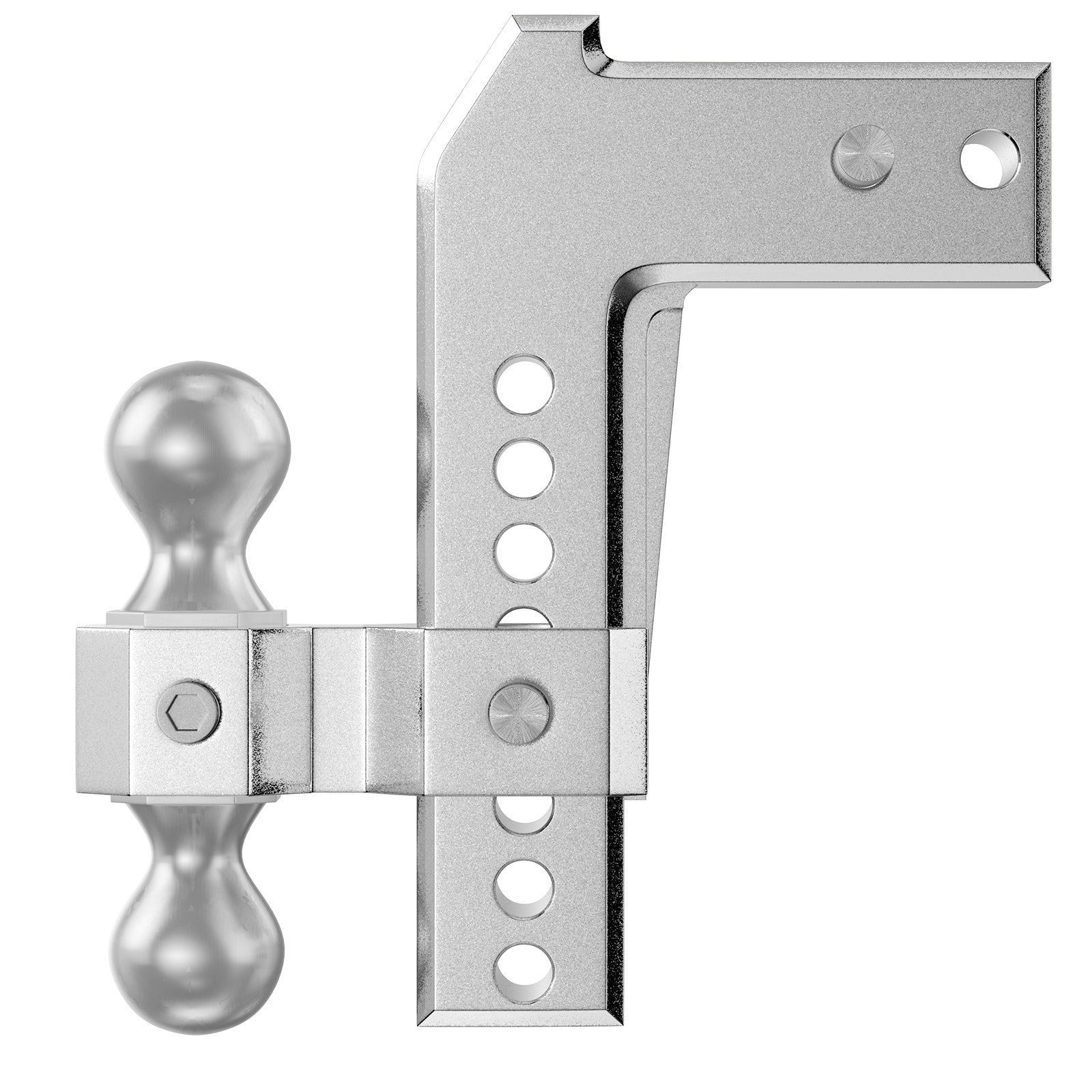 VEVOR Adjustable Trailer Hitch, Fits 2.5" Receiver, 8" Drop Ball Mount Hitch w/ Forged Aluminum Shank ＆ Two Iron Balls, 12500 LBS Towing Capacity for Most Common Needs, Dual Locking Pins Included