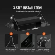 VEVOR 150W LED Grow Light, Samsung 281B+PRO Chips for Indoor Plants Growing, Full Spectrum Dimmable, High Yield Growing Lamp,  Daisy Chain Driver, 3x3 ft Grow Tent