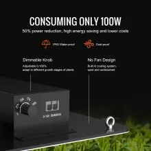 VEVOR 150W LED Grow Light, Samsung 281B+PRO Chips for Indoor Plants Growing, Full Spectrum Dimmable, High Yield Growing Lamp,  Daisy Chain Driver, 3x3 ft Grow Tent
