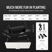 VEVOR 150W LED Grow Light, Samsung 281B+PRO Chips for Indoor Plants Growing, Full Spectrum Dimmable, High Yield Growing Lamp,  Daisy Chain Driver, 3x3 ft Grow Tent