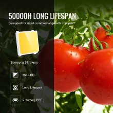 VEVOR LED Grow Light, 150 W teljes spektrumú, szabályozható, nagy hozamú Samsung 2B1B dióda termesztő lámpa beltéri növények palánták zöldség- és virágháztartásához, Daisy lánchajtó 3 x 3 ft-os termesztősátorhoz